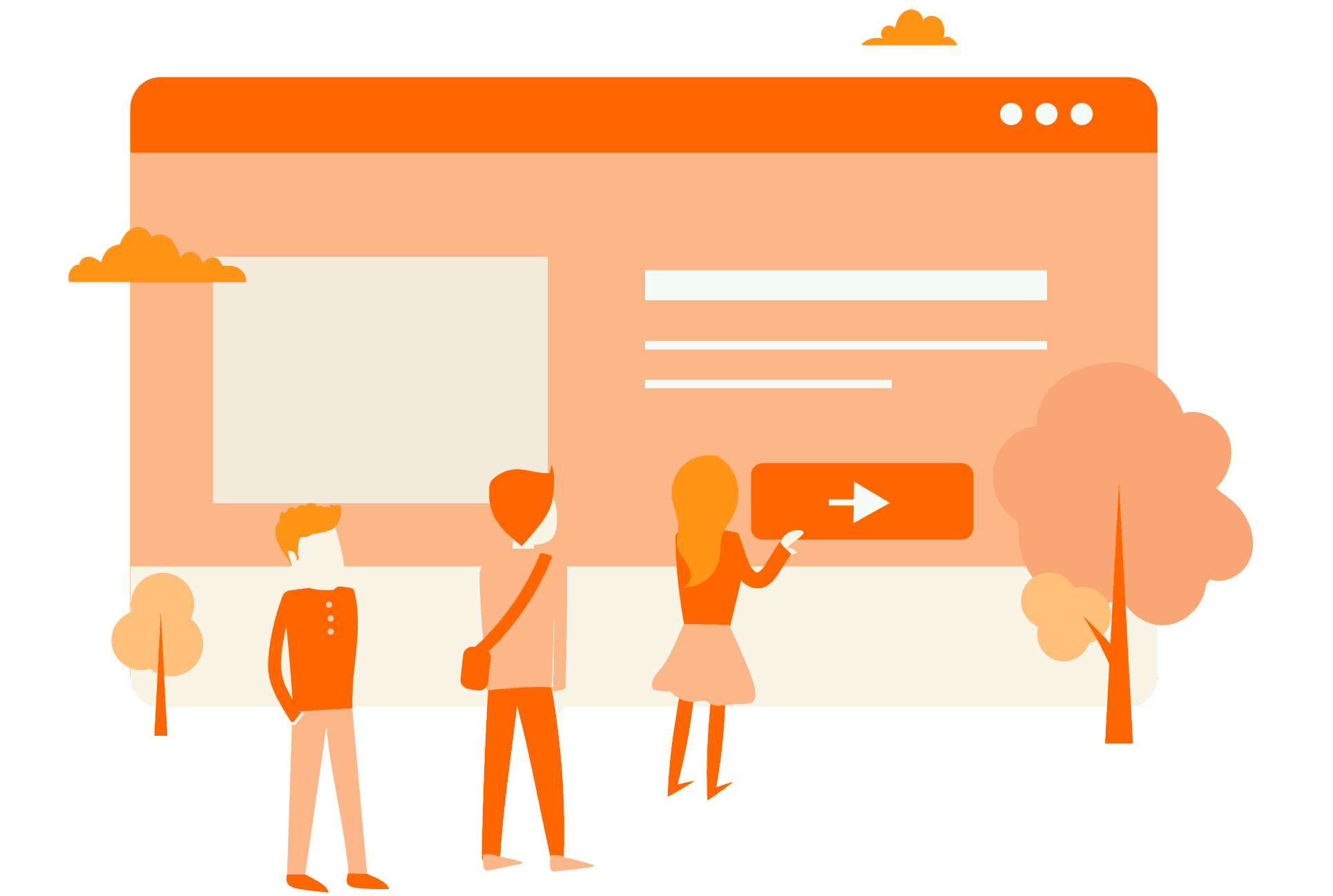 Image Showing People Lining Up For Website To Represent PPC Ads