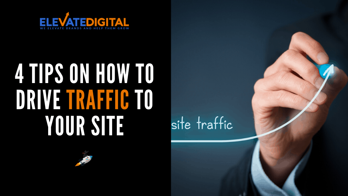 Elevate Digital Blog - Man Drawing Upwards Graph for Traffic -How To Drive Traffic To Your Site