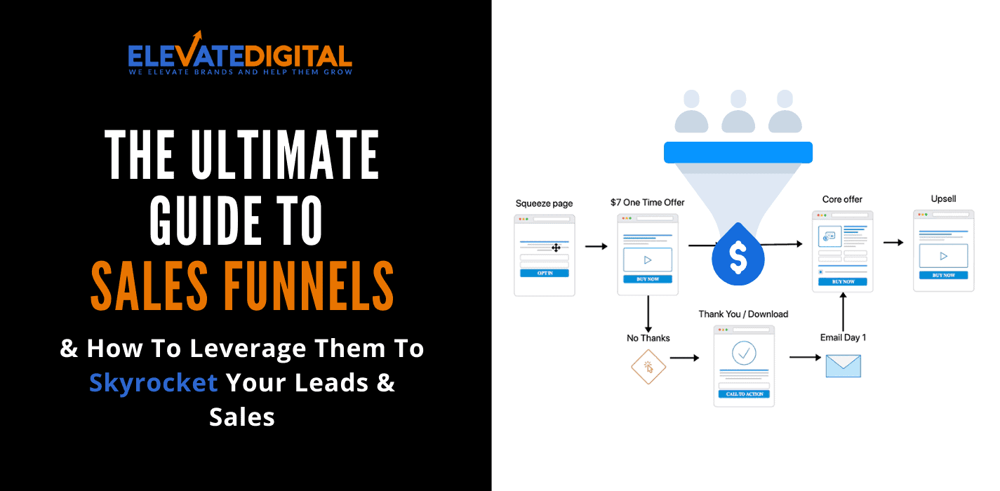 The Ultimate Guide To Sales Funnel Blog Cover - Elevate Digital