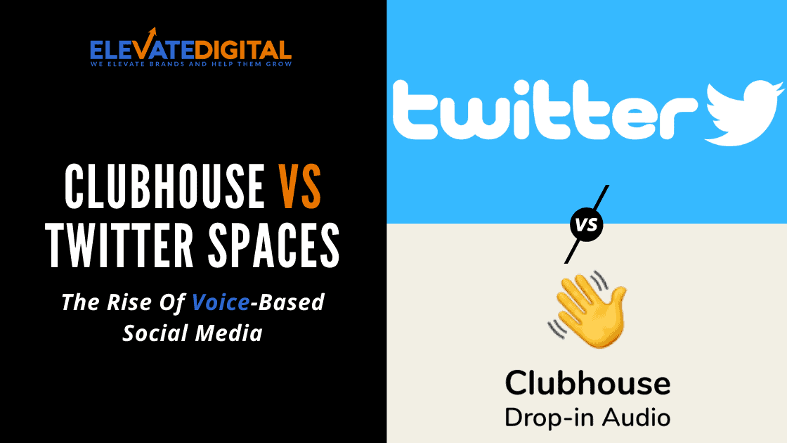 Clubhouse Vs Twitter Spaces with clubhouse voice-chat social app correct logo