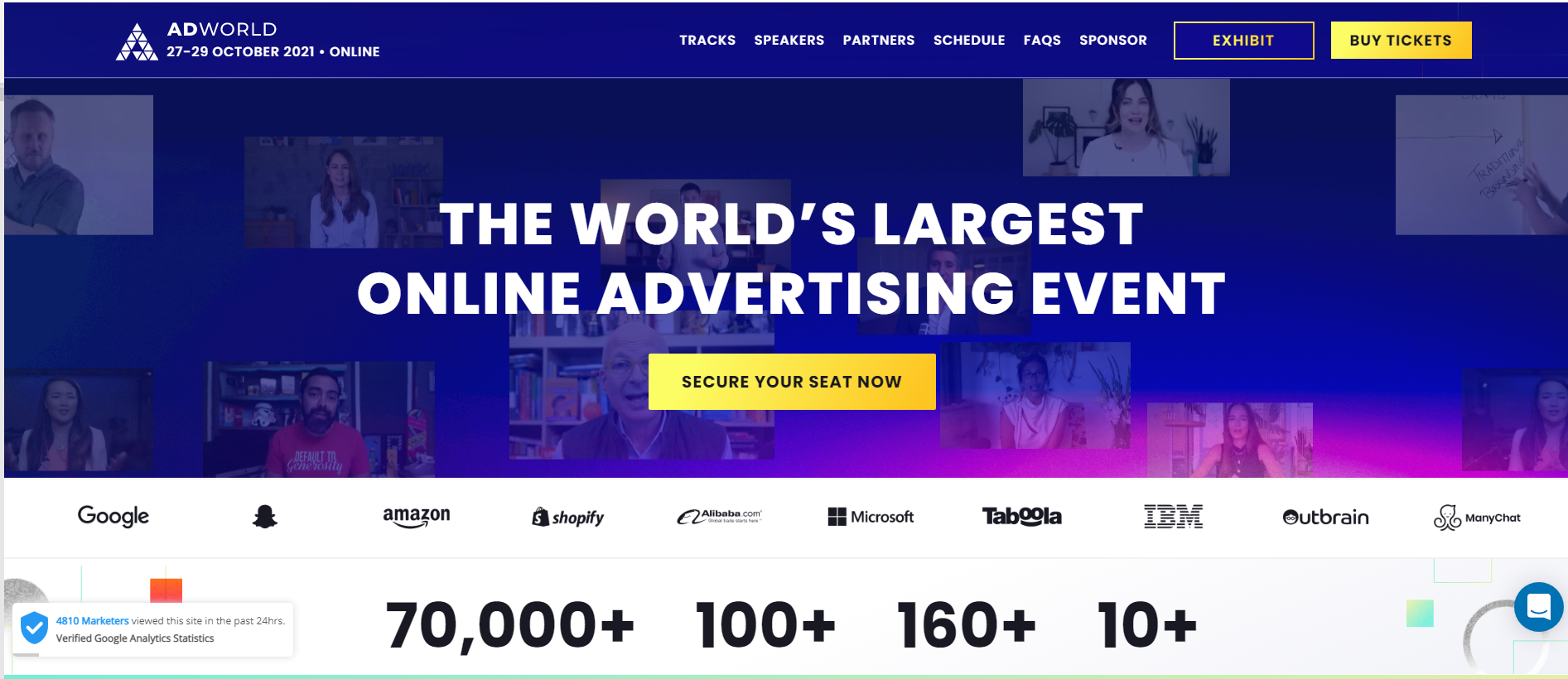AdWorld Online Event Landing Page