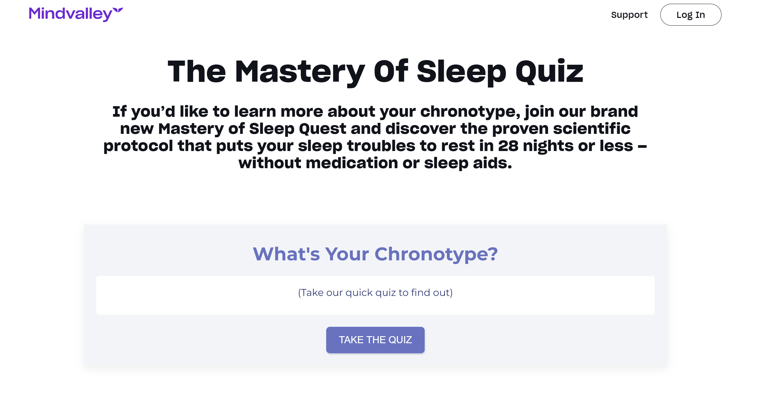 Mindvalley Sleep Quiz