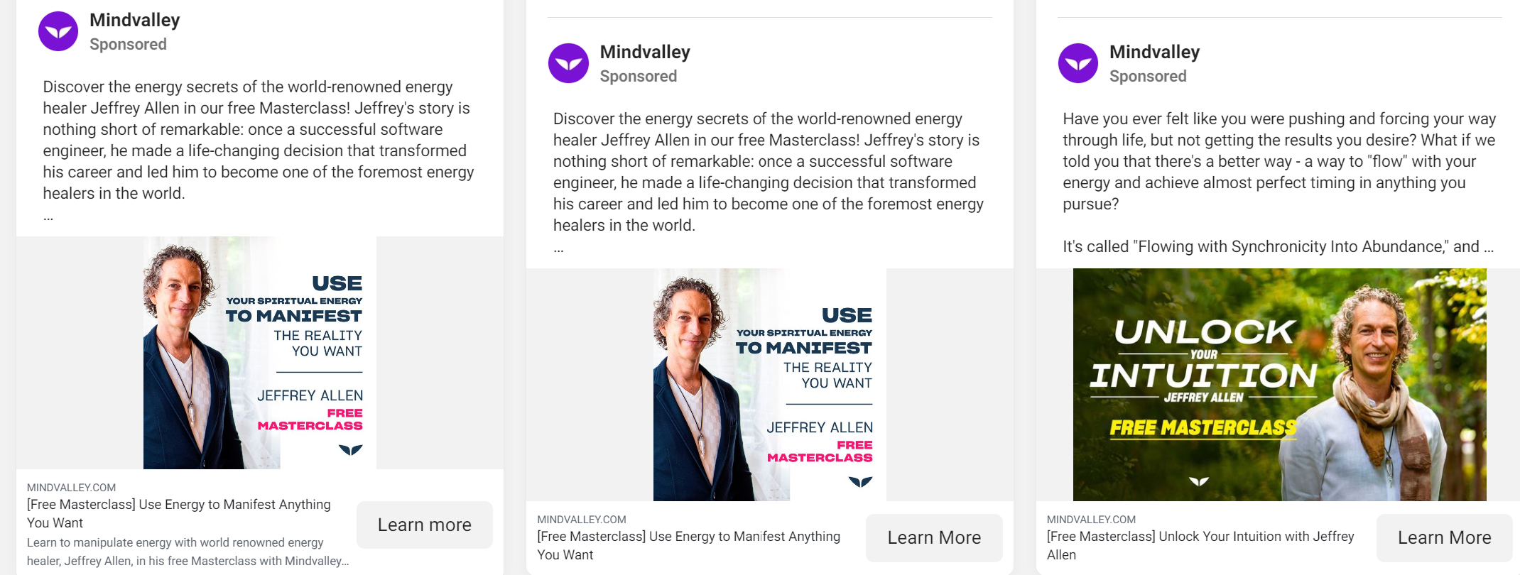 Mantra meditation keywords for Mindvalley ads